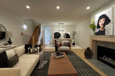 Inspiration for a scandinavian living room remodel in Chicago