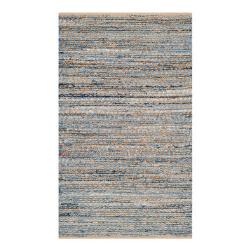 Safavieh Cape Cod Collection CAP350 Rug, Natural/Blue, 4'x6'