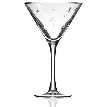Sailing Martini Glass 10 Ounce, Set of 4 Glasses
