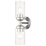 Livex Lighting - Whittier 2-Light Polished Chrome Vanity Sconce - Illuminate your home with a bright design from the Whittier collection. This two-light vanity sconce features a polished chrome finish with clear glass. Perfect for a contemporary or transitional luxury bathroom setting.