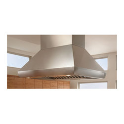 Wolf 66" Island Chimney Range Hood, Stainless Steel | PI663418 - Range Hoods And Vents
