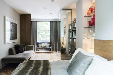 Contemporary bedroom in London.