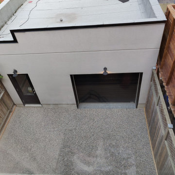 Gravel Courtyard and HVAC Foundation