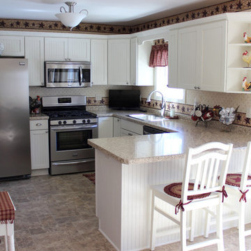 Kitchen Design: Mid Continent Cabinetry, Wilsonart Quartz Pattern Countertop