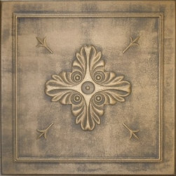 R 145 Styrofoam Ceiling Tile 20x20 - Antique Brass - Ceiling Tile