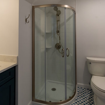 Corner Shower Delivers Functional Second Bath in Small Space