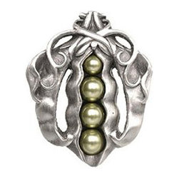 Inviting Home Inc. - Peapod Knobs, Antique-Style Pewter - Cabinet And Drawer Knobs