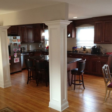 Remove weigh.t bearing walls with columns