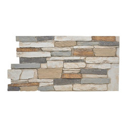 143-BRECKENRIDGE DEEP WIDE STACKED DESIGN WALL PANEL - 24"H - Wall Panels
