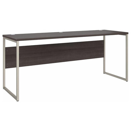 Pemberly Row 72W x 24D Computer Table Desk in Storm Gray - Engineered Wood