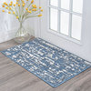 Alvis Contemporary Abstract Area Rug, Blue/White, 2'x3'