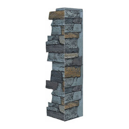 142-36-BRIGHTON WIDE STACKED STONE CORNER 36"H X 11"W X 1 1/4"D - Wall Panels