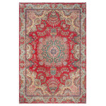 Bareens Designer Rugs - Vintage Antique Persian Tabriz Ferguson Wool Rug - Create a new dimension of style in your space with this breath-taking antique hand knotted Persian rug. Made in Iran, this gorgeous hand-knotted rug features all vegetable dyes and 100% wool, adding luxurious texture and appearance. This gorgeous antique rug features an intricate design with a unique detailed border. Featuring an awe-inspiring color pallet and an intricate design handmade by skilled artisans is a great addition to any decor. Bring luxury and extravagance to your living space with this luxurious rug.