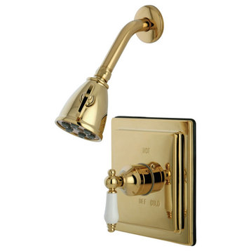 Kingston Brass VB8652PLSO Victorian Tub & Shower Shower Faucet, Polished Brass