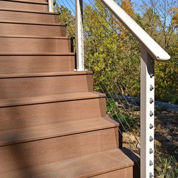 White Shaped Aluminum Cable Railing System in Carmel, NY