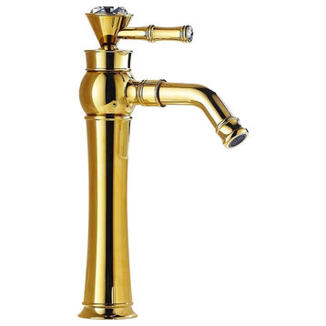 Fontana Phoenix Gold Antique Style 360 Rotatable Deck Mount Sink Faucet