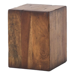 Duncan Reclaimed Wood Square Block End Table - Rustic - Side Tables And End  Tables - by Four Hands | Houzz