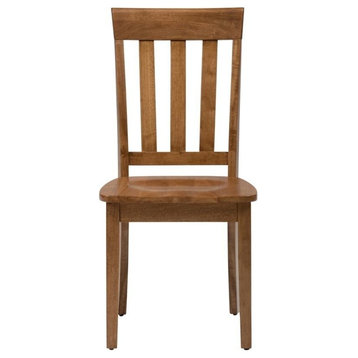 Simplicity Honey Slat Back Chair, Set of 2