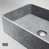 Vigo VG04062 Concreto Stone 13" Rectangular Concrete Vessel - Gray