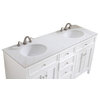 Cape Cod 60" Double Bathroom Vanity Set, White