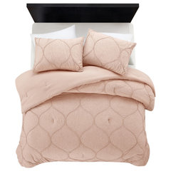 True North by Sleep Philosophy Addison King Ivory Pintuck Sherpa Down Alternative Comforter Set