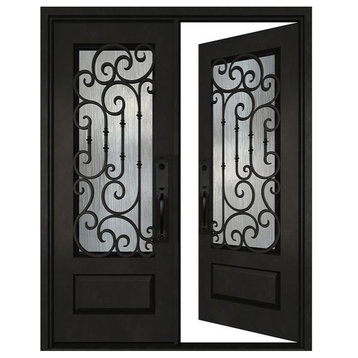 Iron Front Door: ID03, 61 1/4" X 81" X 6", Righthand Swing