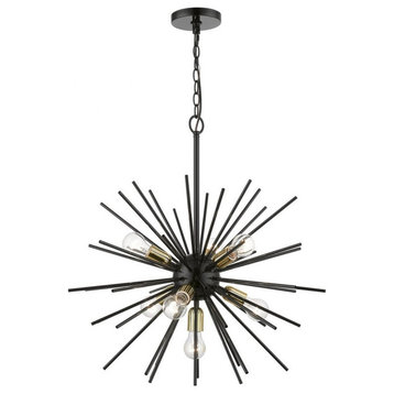 7 Light Pendant In Sculptural Style-26.5 Inches Tall and 25 Inches Wide-Shiny