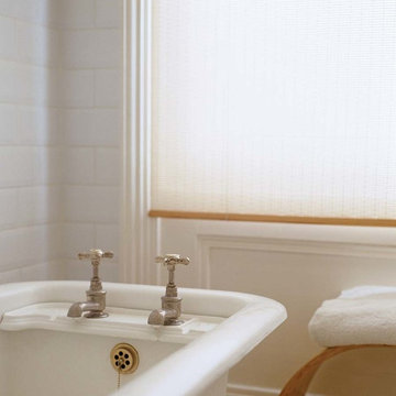 Bathroom Window Coverings -1% SheerWeave Solar Roller Shades