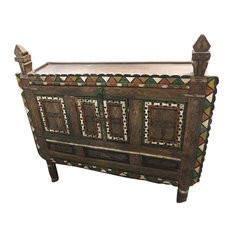 Mogul Interior - Consigned Antique Rustic Damchia Sideboard Cabinet Chest Dresser Console - Accent Chests And Cabinets