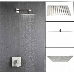 16" Brushed Nickel Rainfall Shower Head Set - Showerheads And Body Sprays