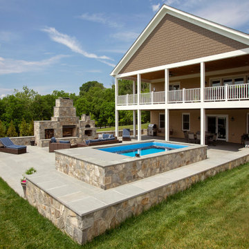 Middleburg, Virginia - Stone Patio with Endless Pool