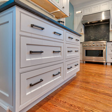 Brighton Cascade and Wabash Beaded Inset Kitchen in Hingham and and Cherry