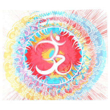 Om Throw Blanket, Positive Vibes, Twin