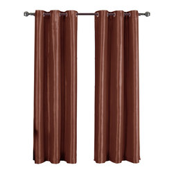 Royal Tradition - Single Soho Grommet Thermal insulated Blackout Panel, Rust, 42"x63" - Curtains