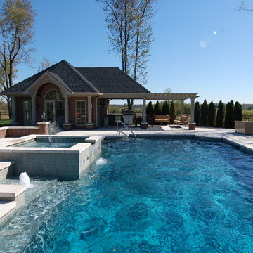 pool house and feature pool