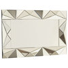 GDF Studio Margie Geometrical Rectangular Silver Finished Wall Mirror