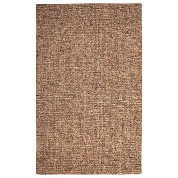 Rectangle Abacasa Textures Hyde Area Rug, Rust/Sage/Ivory, 60"x96"