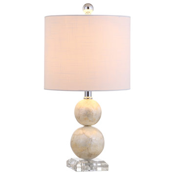 Bailey 19" Seashell Table Lamp, Ivory