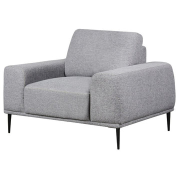 Divani Casa Fonda Modern Grey Fabric Chair