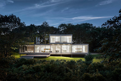 Contemporary two-story exterior home idea in Portland Maine