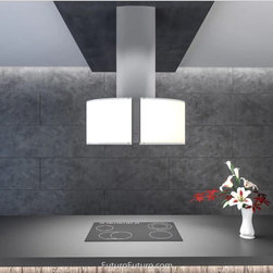 34&Prime; Murano Glow LED Island Range Hood - Range Hoods And Vents