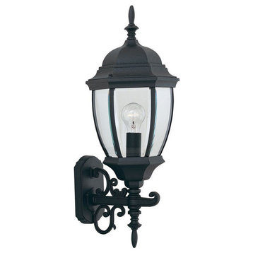 Designers Fountain 2432-BK Triverton - One Light Outdoor Wall Lantern
