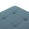 4-Piece Niya Mid Century Modern Sectional Sofa With Ottoman, Blue