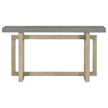 TATEUS Contemporary Console Table, Extra Long Entryway Table for Entryway, Gray