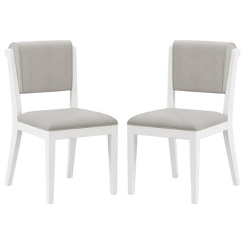 Hillsdale Clarion Wood and Upholstered Dining Chairs, Set of 2