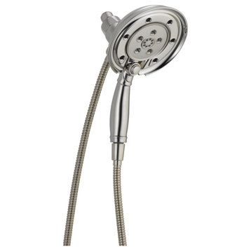 Delta H2Okinetic In2ition 4-Setting 2-in-One Shower, Stainless, 58471-SS-PK