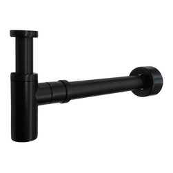 Round Matte Black Bottle Trap SKU: MP05-R - Bathroom Accessory Sets