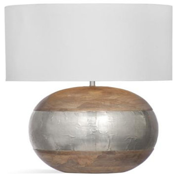 Bassett Mirror Brock Wood and Metal Table Lamp With Brown L3859TEC