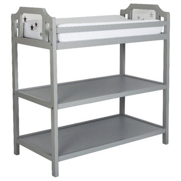 Suite Bebe Celeste Modern Wood Changing Table in Light Gray Finish