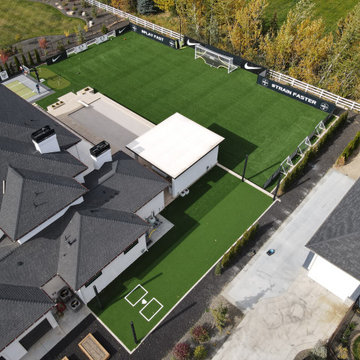 Backyard Soccer Field, Batting Cage and putting green